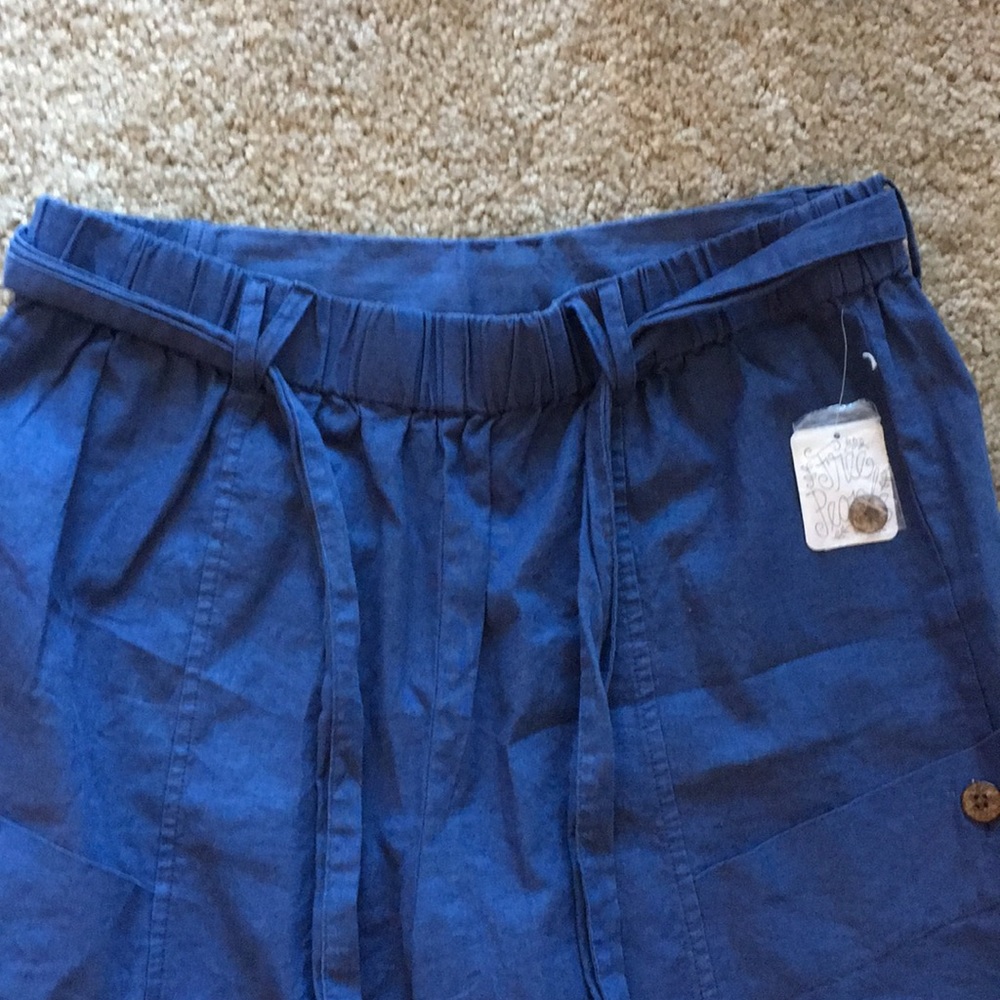 Free people bluebell belted wide-leg pants - Picture 2 of 4